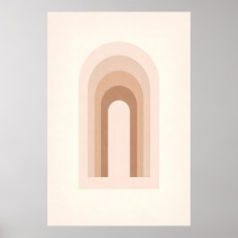 Moderne Minimal Boho Abstrakte Neutrale Bögen Poster