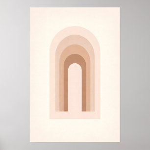 Moderne Minimal Boho Abstrakte Neutrale Bögen Poster