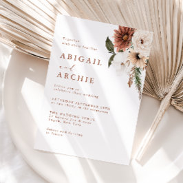 Moderne Minimal Boho Wedding Einladung
