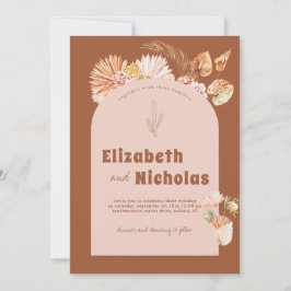 Moderne Minimal-Boho-Wüste | Terra Cotta Einladung