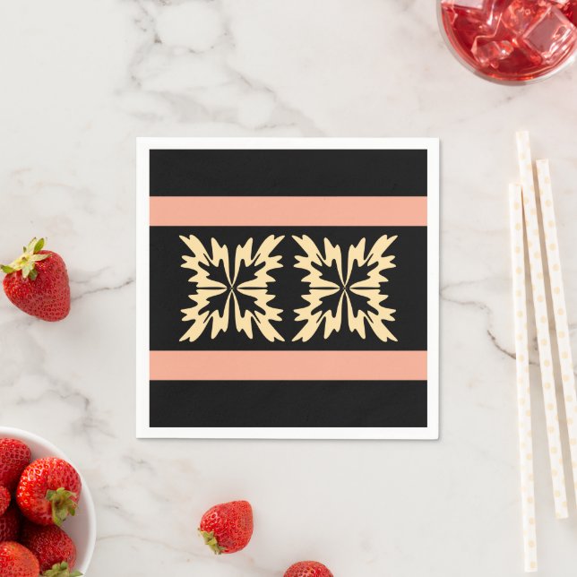 Moderne Minimal Bold Art Blätter Serviette (Beispiel)