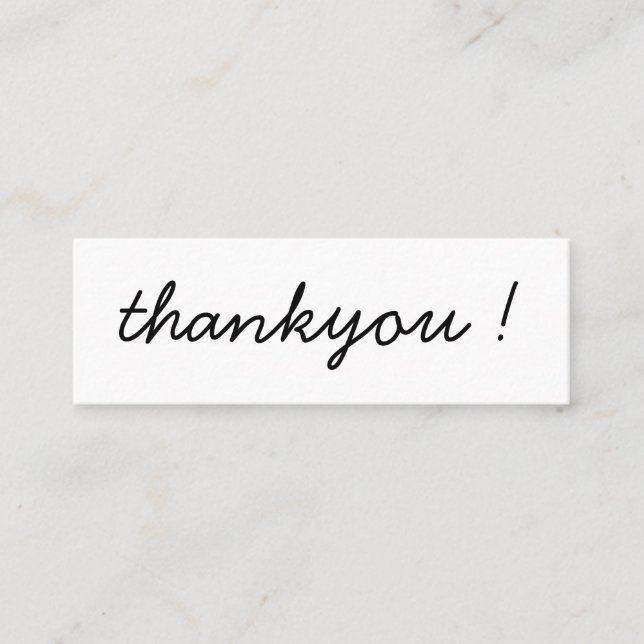 Moderne Minimal Business Thankyou Order Insert Telefonnummerkarte (Vorderseite)