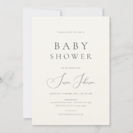 Moderne Minimal Calming Ästhetische Babydusche Einladung