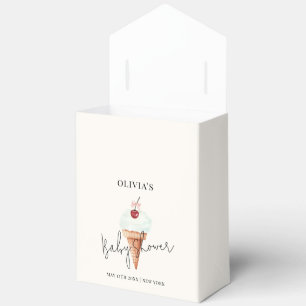 Moderne Minimal Cherry Scoop Ice Cream Baby Dusche Geschenkschachtel