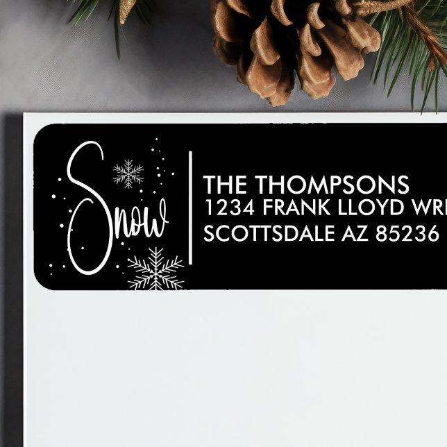 Moderne Minimal Custom Christmas Rücksendeadresse (Von Creator hochgeladen)