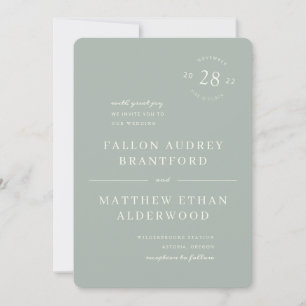 Moderne Minimal Date Siegel Sage Hochzeit Einladun Save The Date