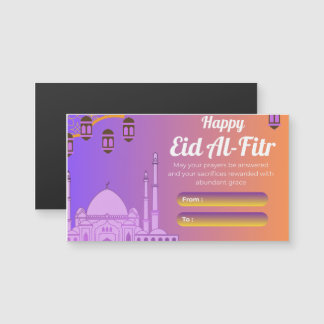 Moderne Minimal Eid Mubarak Grußkarte | Einfach Magnetkarte