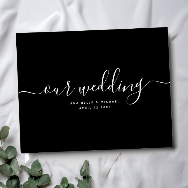 Moderne Minimal Elegante Elegante Einfache Hochzei Gästebuch (Von Creator hochgeladen)