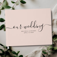 Moderne Minimal elegante Rosa-Hochzeit