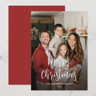 Moderne Minimal Elegante Schrift Foto Weihnachten