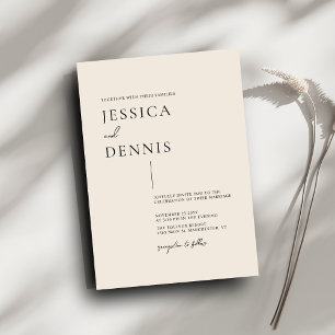 Moderne Minimal Elegante Script Boho Wedding Einladung