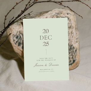 Moderne Minimal elegante Script-Szene Save the Dat Einladung