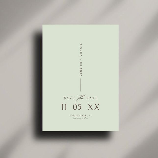 Moderne Minimal elegante Script-Szene Save the Dat Einladung (Von Creator hochgeladen)