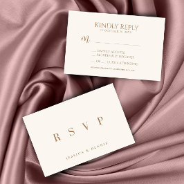 Moderne Minimal elegante Typografie Script Wedding RSVP Karte