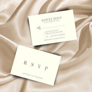 Moderne Minimal elegante Typografie Script Wedding RSVP Karte