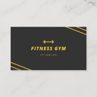 Moderne Minimal Fitnesscenter Business Cards Visitenkarte