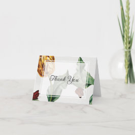 Moderne Minimal Floral Tulip Dankeskarte