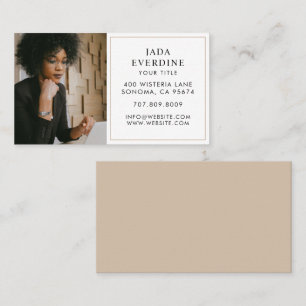 Moderne Minimal Foto Beruflich Business Card Visitenkarte