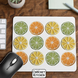 Moderne Minimal frische Crochet Citrus Scheiben Mousepad