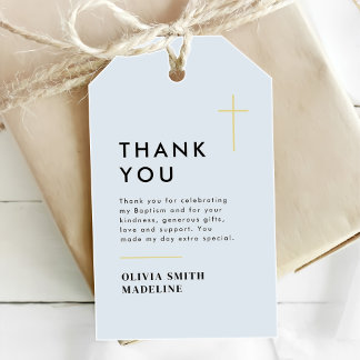 Moderne Minimal Gold Cross Taufe Geschenkanhänger