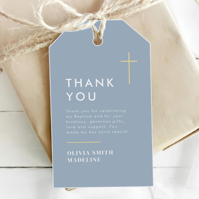 Moderne Minimal Gold Cross Taufe Geschenkanhänger (Von Creator hochgeladen)