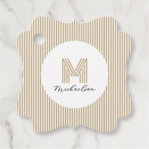 Moderne Minimal Gold Streifen Monogramm
