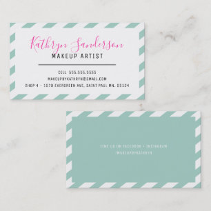 MODERNE MINIMAL GRENZE, schlicht, Pfefferminze, gr Visitenkarte