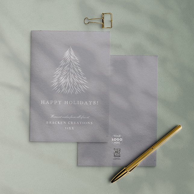 Moderne Minimal Happy Holidays Weihnachten (Von Creator hochgeladen)