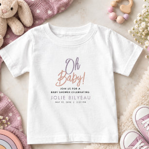 Moderne Minimal Heart Boho-Baby-Party  Baby T-shirt