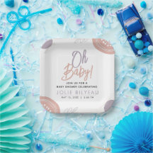 Moderne Minimal Heart Boho Babydusche