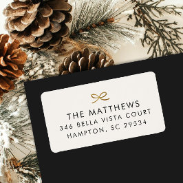 Moderne Minimal-Imitate Foil Bow Rücksendeadresse Adressaufkleber