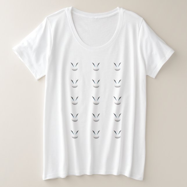 MODERNE MINIMAL-KUNST, DIE WEISSE GLOBEN ZEIGT GROßE GRÖßE T-Shirt (Design vorne)