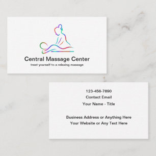 Moderne Minimal Massage Business Cards Visitenkarte