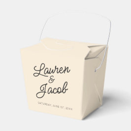 Moderne Minimal Minimalistische Champagnerhochzeit Geschenkschachtel