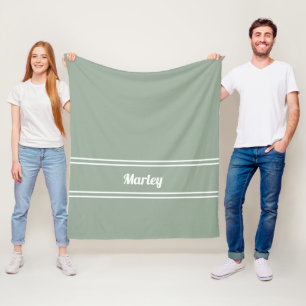 Moderne Minimal Name Monogrammierte Schrift Sage G Fleecedecke