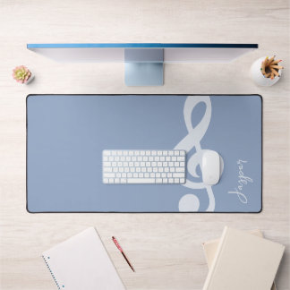 Moderne Minimal Pastel Bleu Musique Symbole Nom