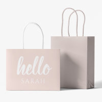 Moderne Minimal Pastellrosa Hallo Und Dein Name