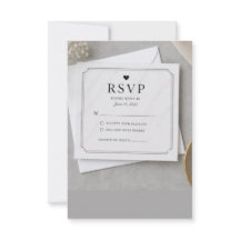 Moderne Minimal RSVP-Karte, einfache Hochzeitsantw