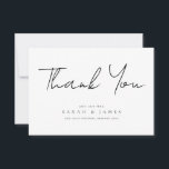 Moderne Minimal Schwarz und Weiß Hochzeit Vielen D Dankeskarte<br><div class="desc">Eine einfache moderne Hochzeit danke Ihnen Karte. Personalisieren Sie dieses minimalistisch schwarz-weiß Design,  um Ihre persönlichen Daten und Nachricht zu haben.</div>