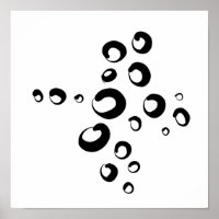 Moderne Minimal Schwarz-Weiß-Kreise Abstrakt