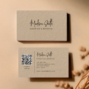 Moderne Minimal-Script-Kraft Visitenkarte