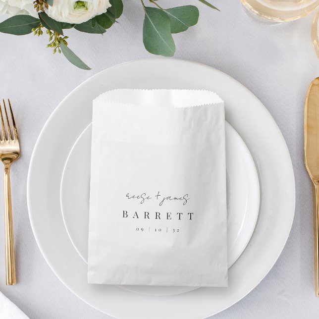 Moderne Minimal-Script-Personalisiert-Hochzeit Geschenktütchen (Von Creator hochgeladen)