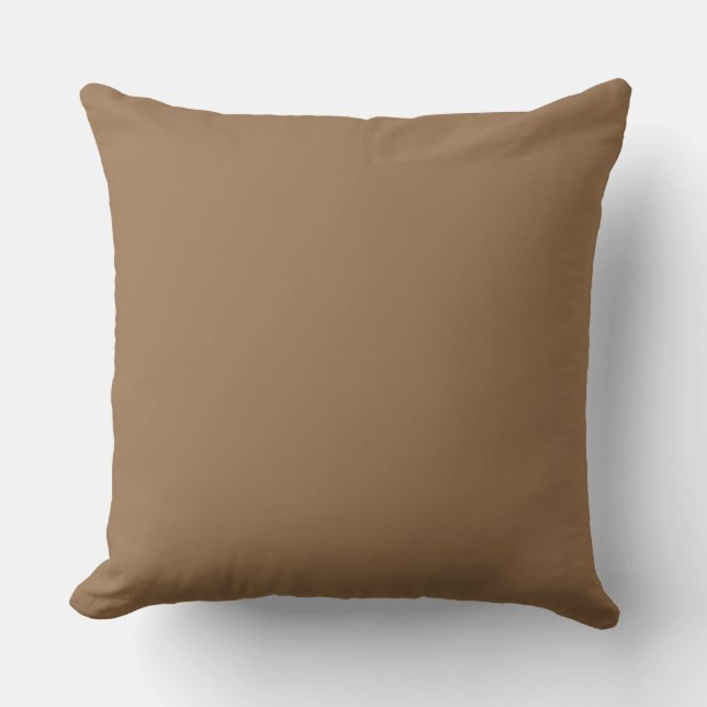 Moderne Minimal Tan Brown Solid Color Kissen (Vorderseite)