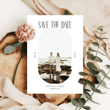 Moderne Minimal-Typografie Foto Oval