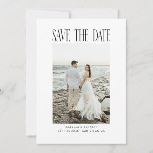 Moderne Minimal-Typografie-Foto Save The Date