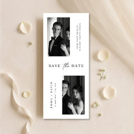 Moderne Minimal-Typografie-Lesezeichen-Foto-Hochze Save The Date