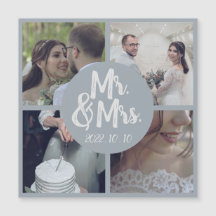 Moderne Minimal White Border Wedding Collage