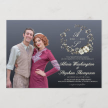 Moderne Minimal Winter Florale Hochzeit