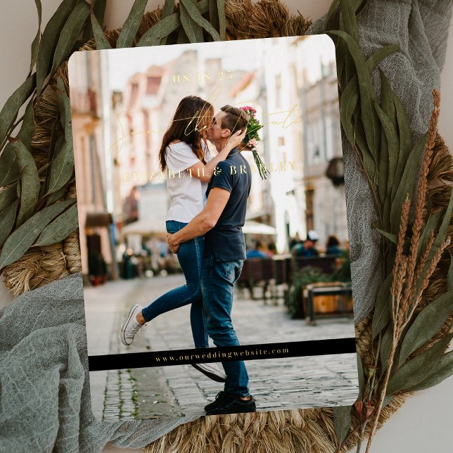 Moderne Minimal zeitgenössisch | FOTO SAVE THE DAT Folieneinladung (Von Creator hochgeladen)