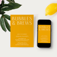 Moderne Minimalblasen & brauen Gelbe Verlobung